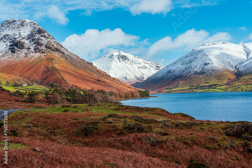 Snow covered Mountains of Wasdale Head photo