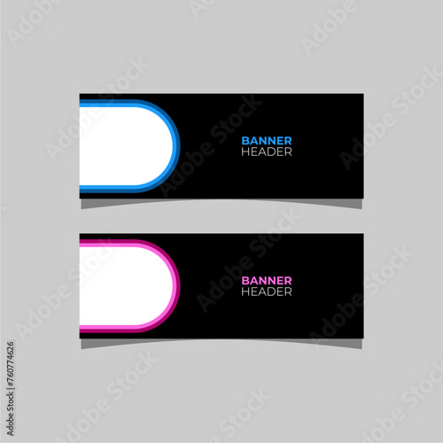 
Modern header banner template vector design