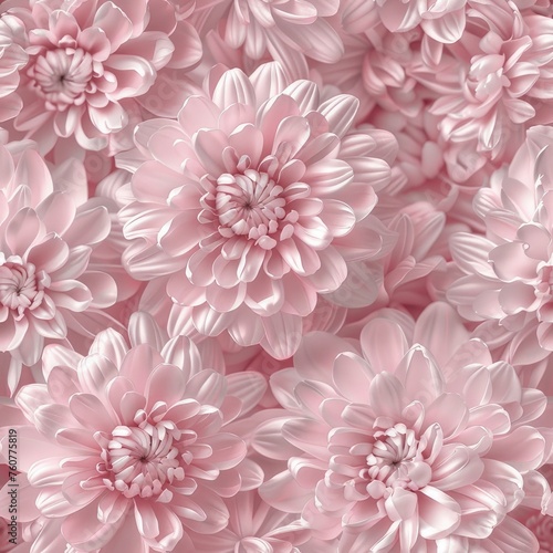 Seamless floral pattern of pink chrysanthemums. Background. © irina