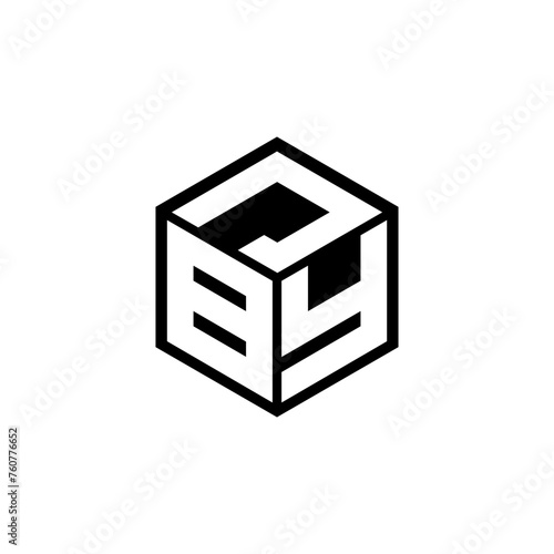 BYJ letter logo design with white background in illustrator, cube logo, vector logo, modern alphabet font overlap style. calligraphy designs for logo, Poster, Invitation, etc.