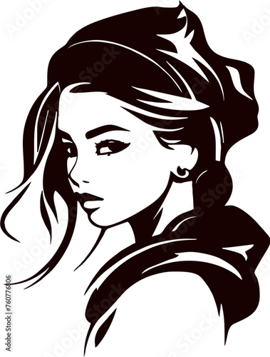 Beautiful Girl Fashion silhouette 