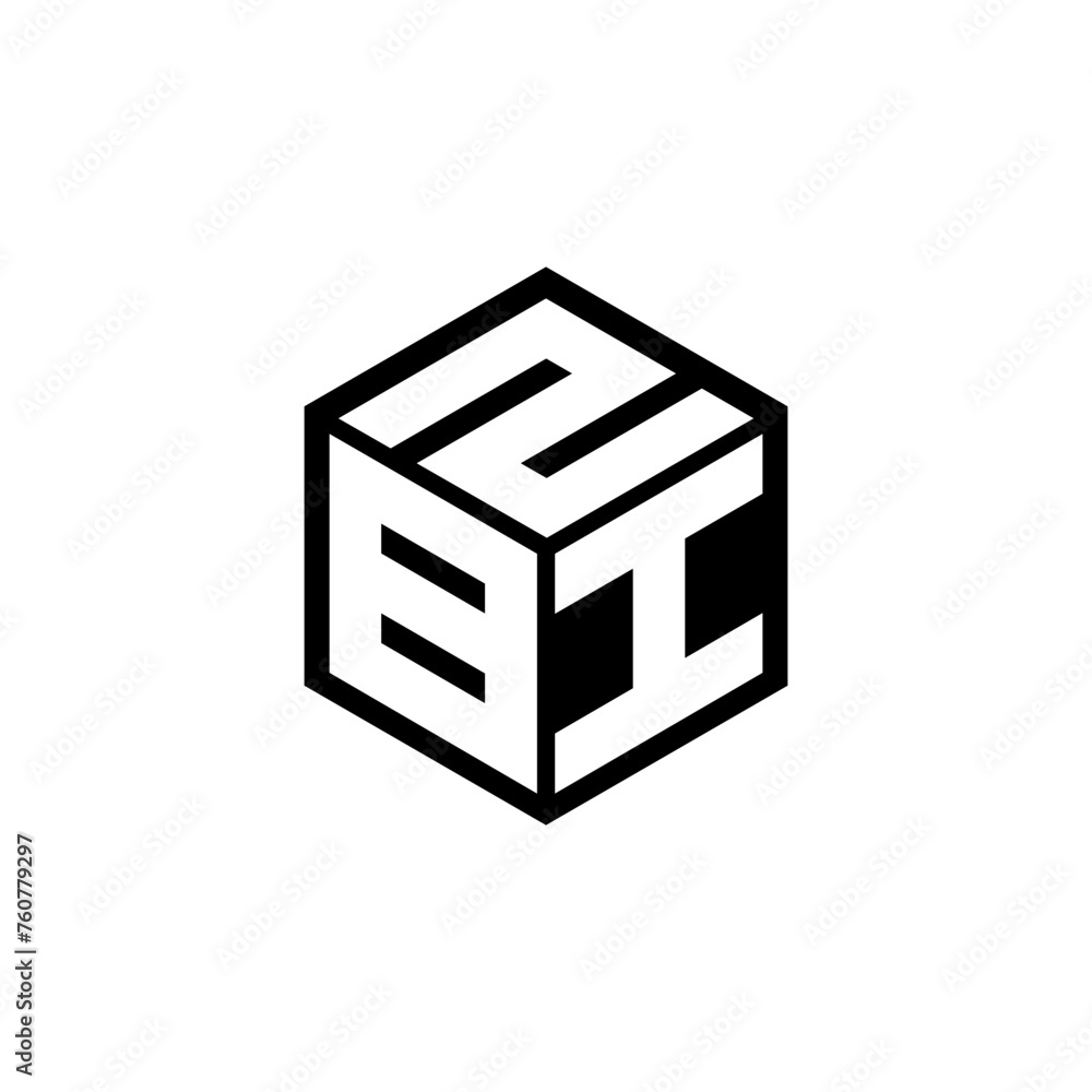 BIZ letter logo design with white background in illustrator, cube logo ...
