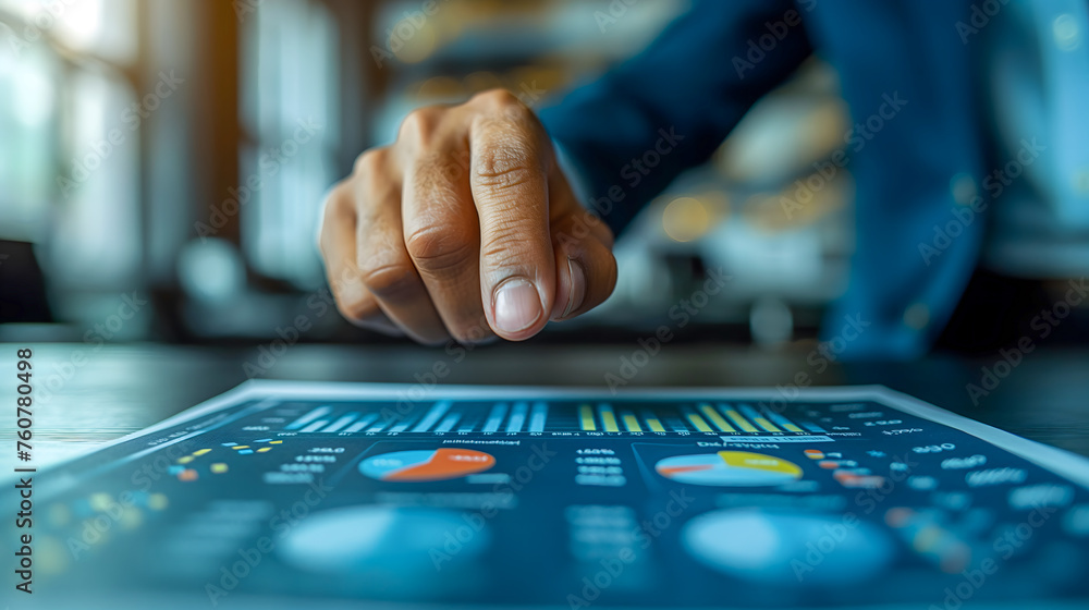 businessman working with new modern computer and business strategy documents on wooden desk in modern office businessman working with new modern computer and business strategy documents on wooden desk in modern office