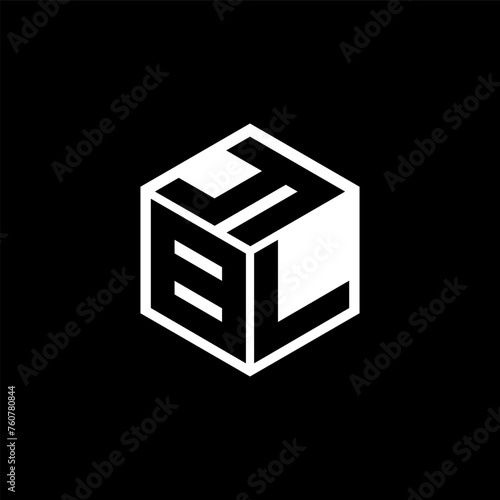 BLY letter logo design with black background in illustrator, cube logo, vector logo, modern alphabet font overlap style. calligraphy designs for logo, Poster, Invitation, etc. photo