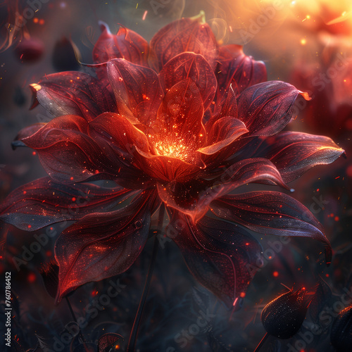 red flower fractal