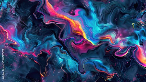 Colorful swirling abstract resembling a galaxy - With its interplay of colors, this image resembles a cosmic galaxy, evoking a sense of wonder and the infinite