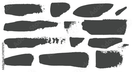 Vector palette knife paint swatch set