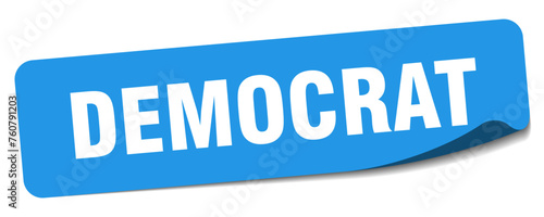 democrat sticker. democrat label