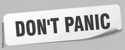 don't panic sticker. don't panic label