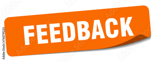 feedback sticker. feedback label