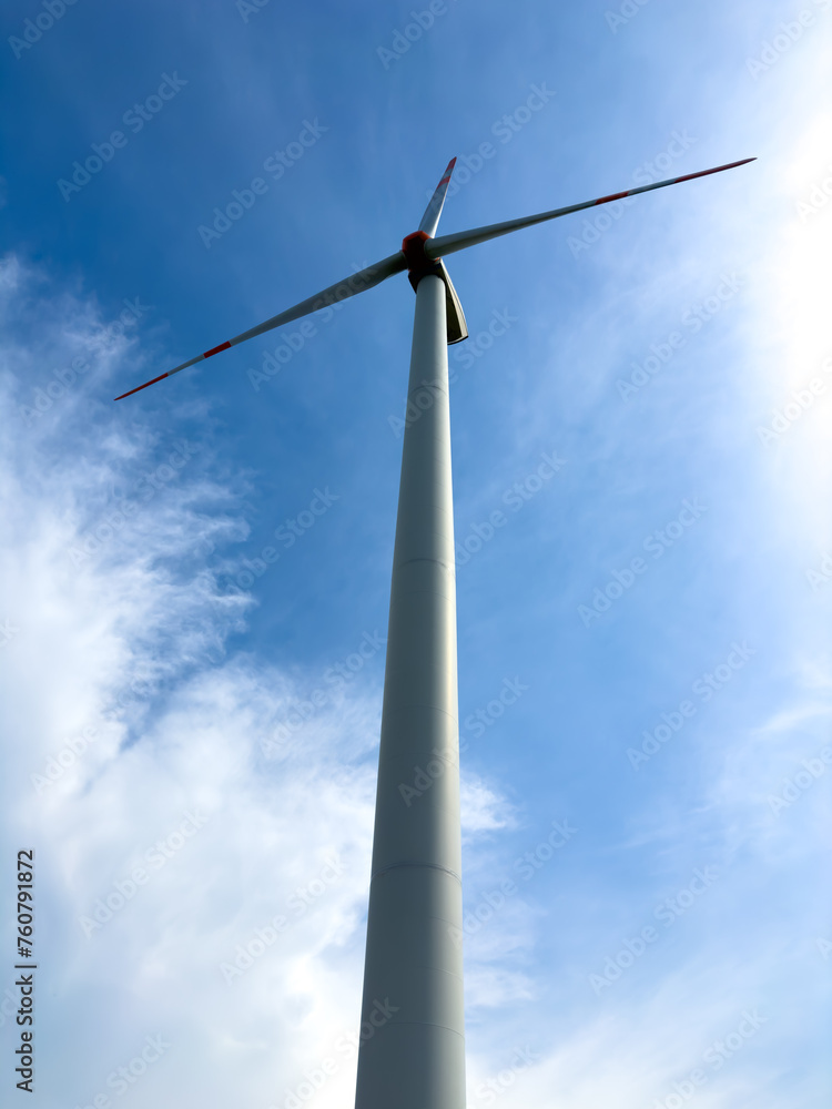 Windmill electric windmill on blue sky background Windmill electric windmill on blue sky background