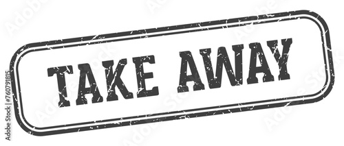 take away stamp. take away rectangular stamp on white background