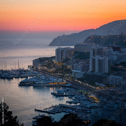 Monaco city at dawn © Mirela