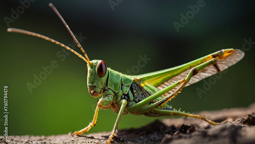 grasshopper on natural background © IOLA