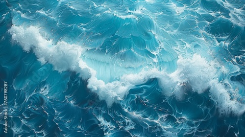 Blue sea water texture , generated with AI