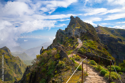 Fototapeta Naklejka Na Ścianę i Meble -  Beautiful view of Pico do Arieiro on Madeira island, Portugal