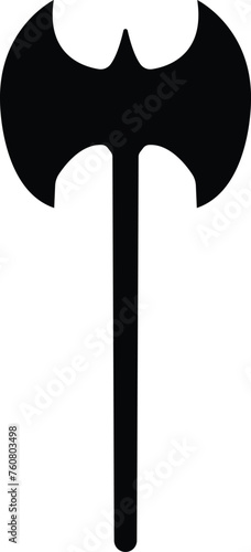 Axe icon. Outline axe tool flat icon isolated on transparent background. Firefighter simple wood axe silhouette vector for web and app design, lumberjack symbol medieval weapon.