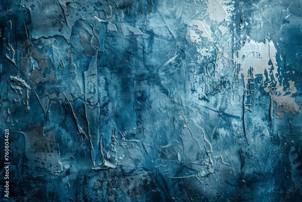 Grunge Background Texture in the Colors Silver and Blue created with Generative AI Technology - obrazy, fototapety, plakaty 