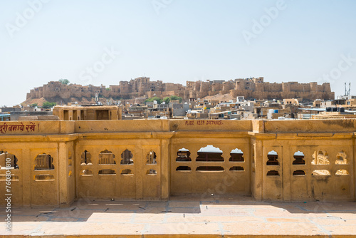 street view of jaisalmer city, india photo