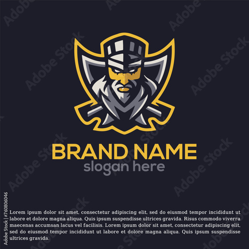 Arcane Aegis: Detailed Gaming Logo Vision