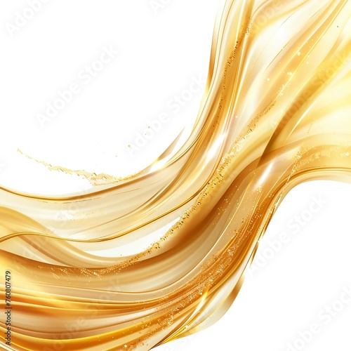 golden liquid splash. cut out