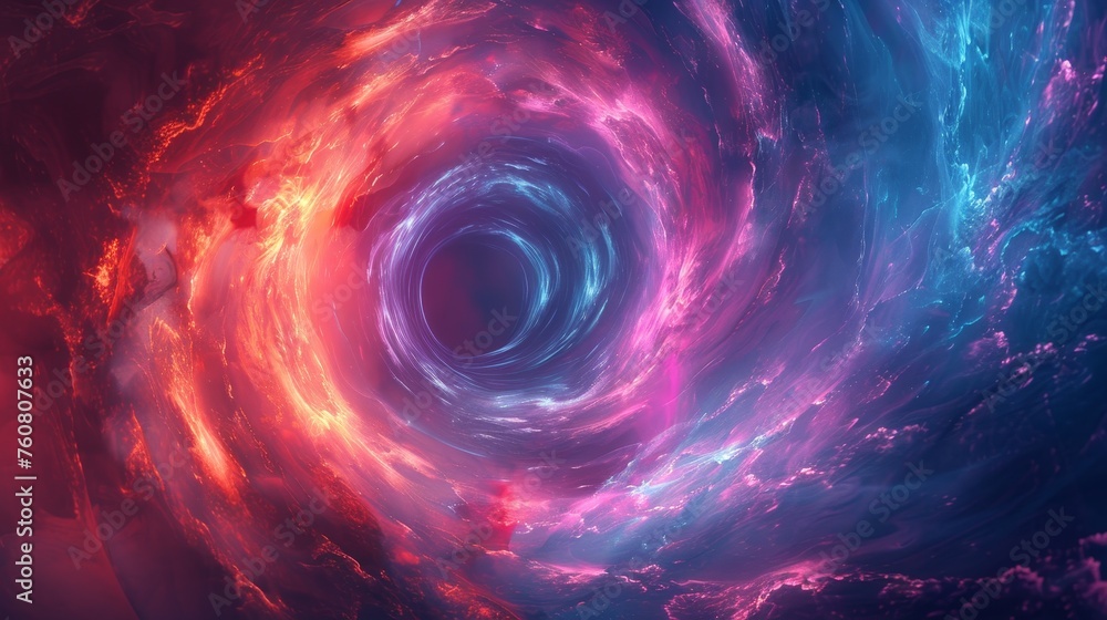 Magic mysterious swirl twirl portal ethereal world with neon effect Magic mysterious swirl twirl portal ethereal world with neon effect