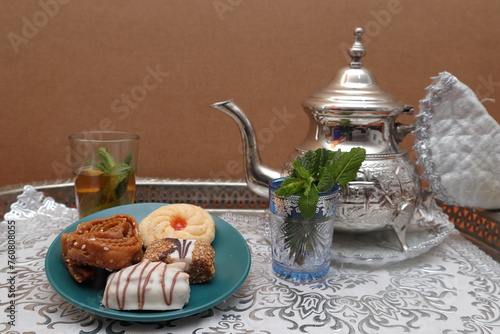 ramadan pasteles tipico ayuno musulman te moruno photo