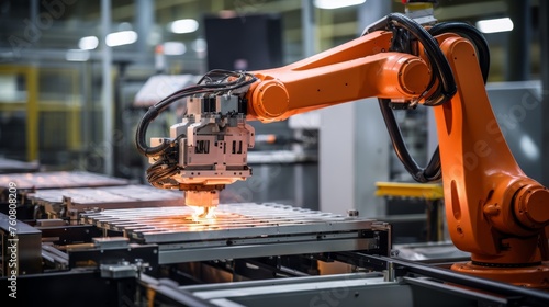 Robots equipped with vision sensors inspect products for defects