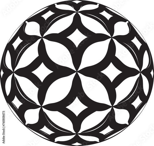 Graceful Sphere Vector Icon Concept Lace Finesse Ball Lace Logo Design