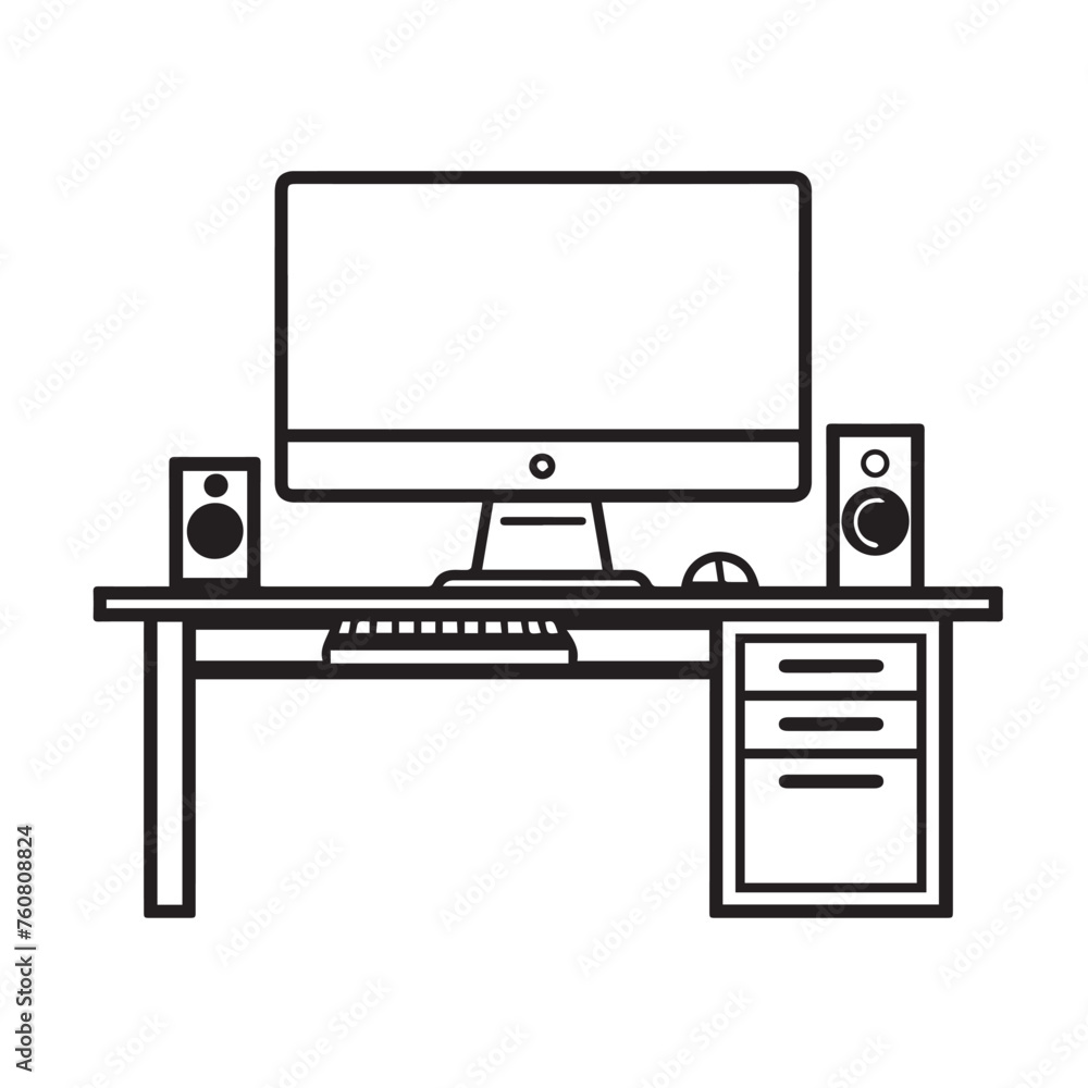illustration of a computer illustration of a computer