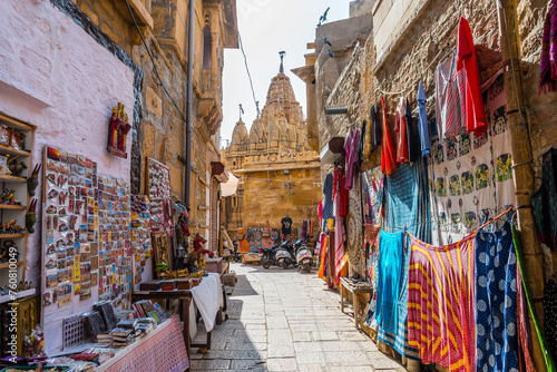 street view of jaisalmer city, india