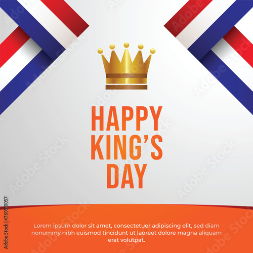 Kings Day design template good for celebration usage. vector eps 10. kings day amsterdam. flat design.