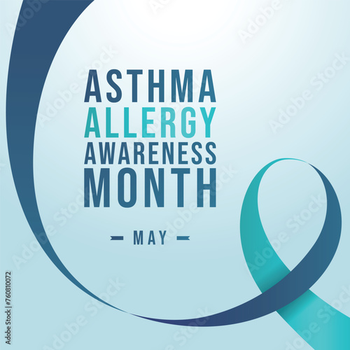 National Asthma and Allergy Awareness Month design template good for celebration usage. vector eps 10. flat design.