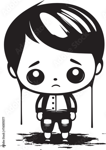Heartbroken Henry Heartbroken Little Boy Vector Icon Anguished Andy Anguished Cartoon Boy Emblem