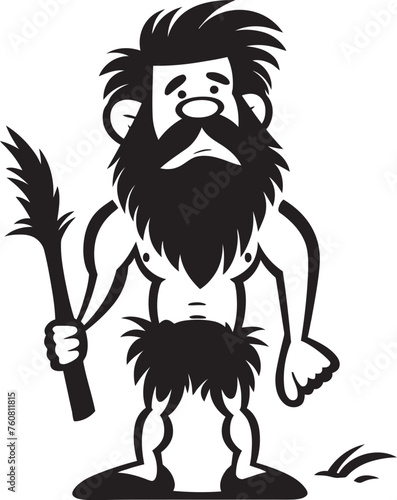 Clubber Clyde Strong Caveman Symbol Boulder Buddy Friendly Caveman Logo