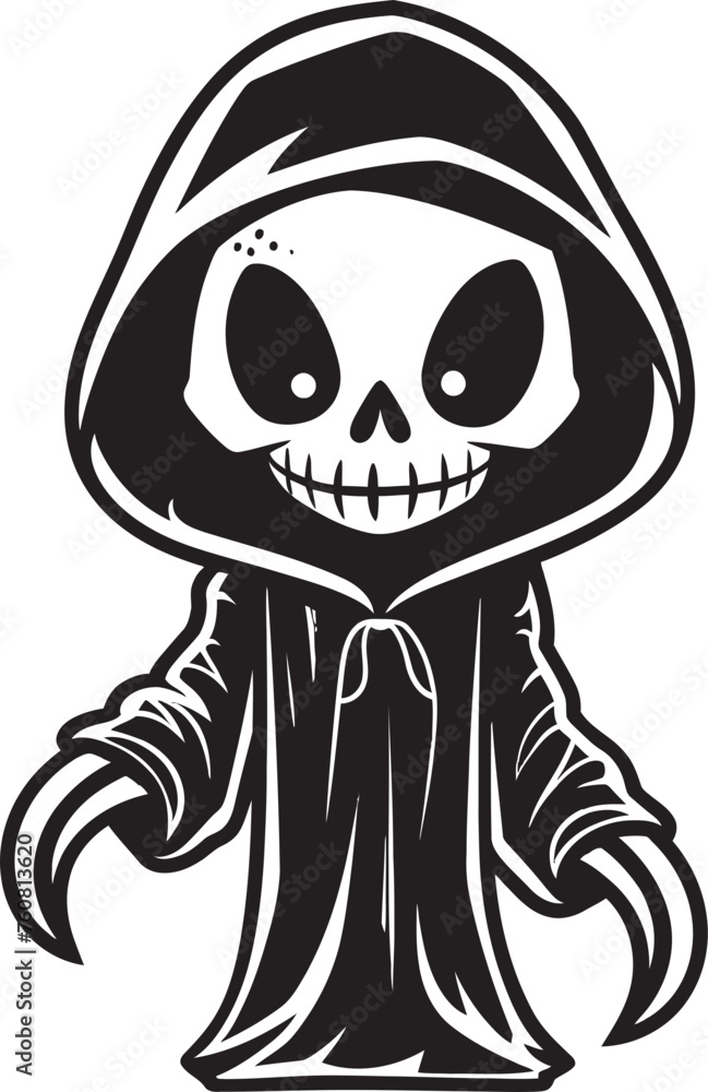 Angel of Afterlife Charming Reaper Symbol Petite Phantom Cartoon Grim Ripper Logo Angel of Afterlife Charming Reaper Symbol Petite Phantom Cartoon Grim Ripper Logo