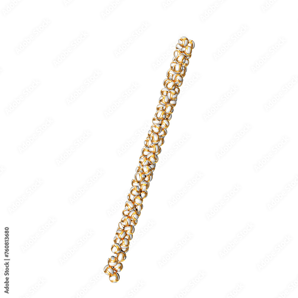 Symbol made of golden volleyballs Symbol made of golden volleyballs