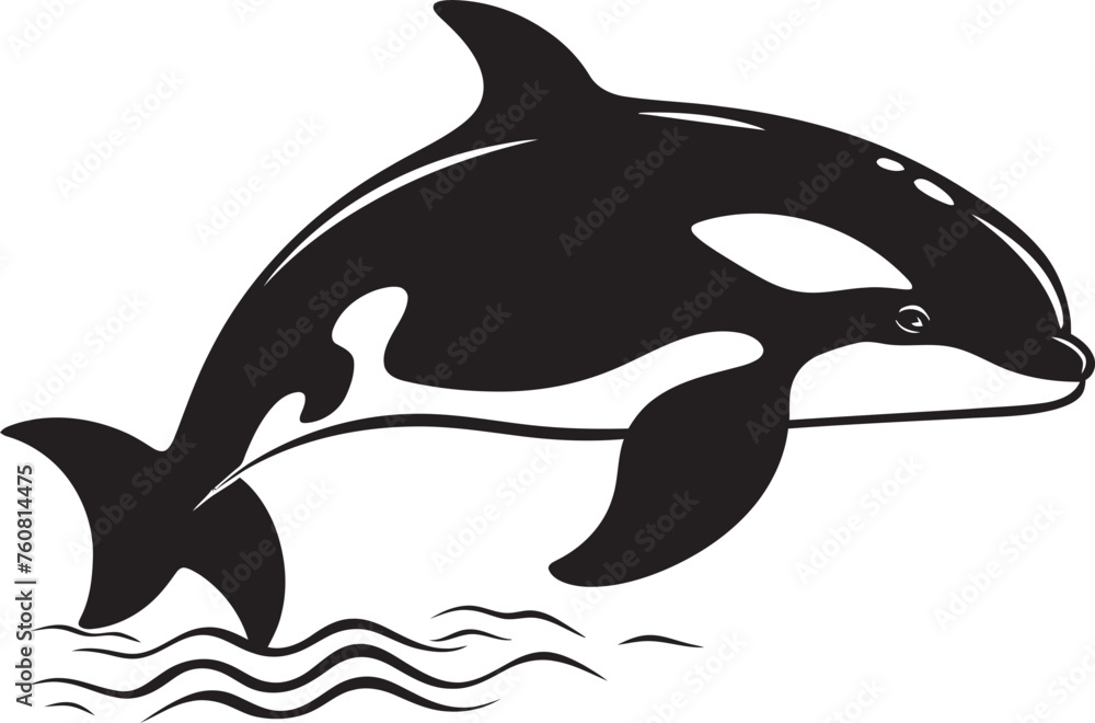 Playful Pod Cute Orca Vector Icon Petite Poseidon Adorable Orca Emblem Playful Pod Cute Orca Vector Icon Petite Poseidon Adorable Orca Emblem