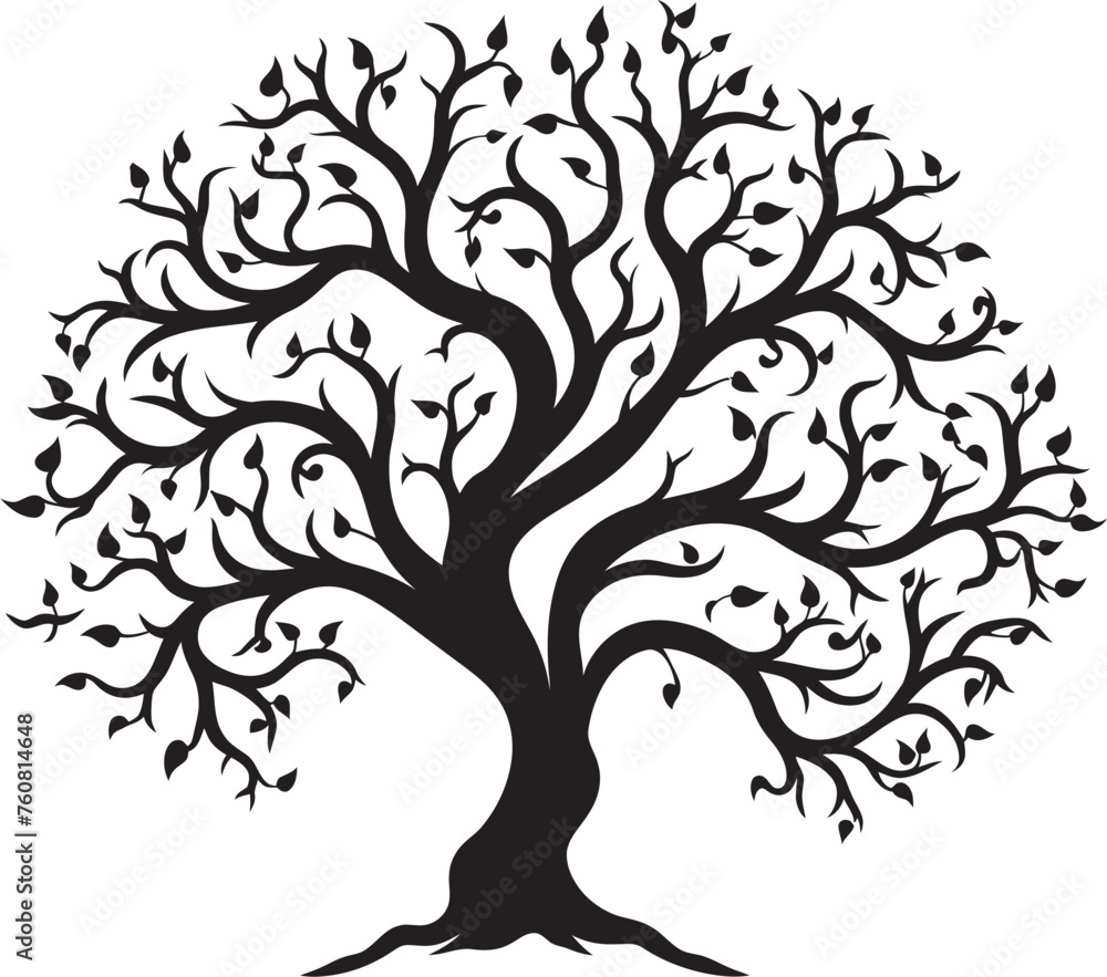 Obraz premium Aesthetic Austerity Icon of Withered Tree Branches Gaunt Growth Glyph Vector Design of Dry Tree Limbs