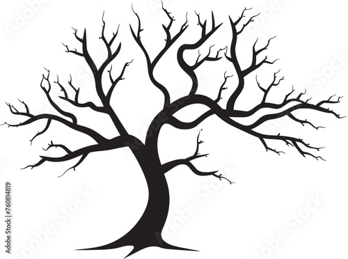 Ephemeral Elegance Emblem Icon of Dry Branch Whithered Woodmark Vector Design of Desolate Tree Limb