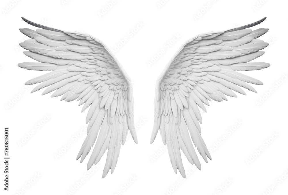 Obraz premium Angel Wings Isolated on Transparent Background 