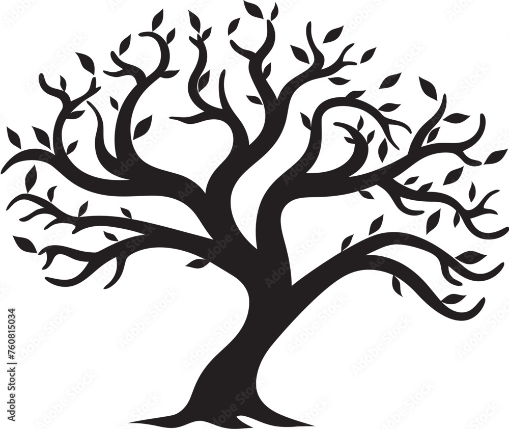 Obraz premium Wasted Whimsy Dry Tree Emblem Pale Perfection Symbol of Withered Timber