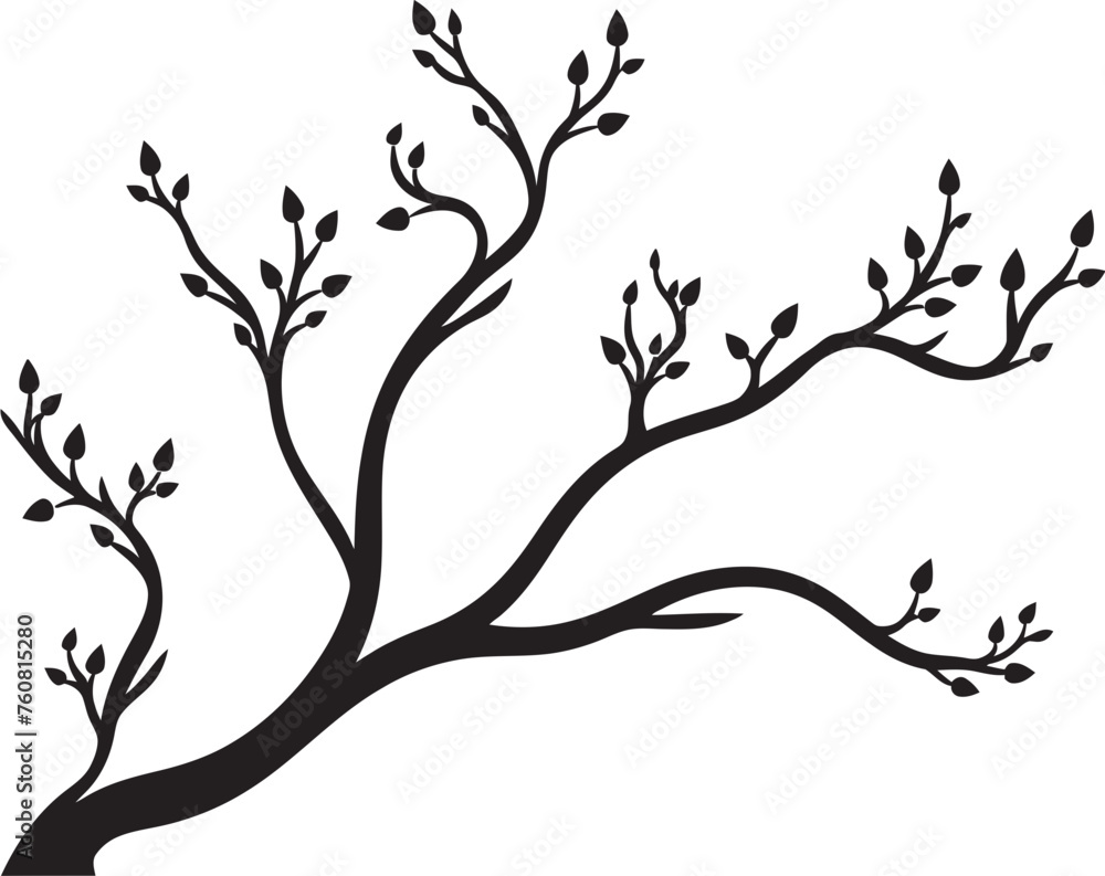 Dreary Driftwood Design Emblem of Arid Tree Branches Wasted Woodwork Symbol Logo Design of Dry Tree Branches
