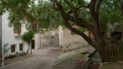 View of the old village of Glurns in South Tyrol