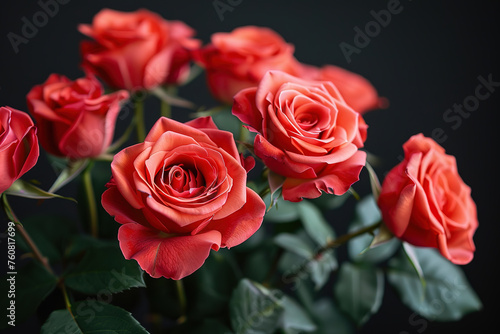 Red roses with black background © Oleksandr