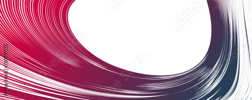 Distorted and deformed lines vector abstract background, curvature of space, 3D linear flow curve shape, science fiction.