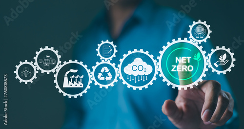 Slika na platnu Carbon footprint concept