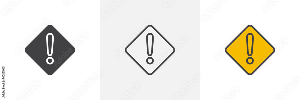 Exclamation Mark Warning Icon. Sign Indicating Various Potential Hazards.
Exclamation Mark Warning Icon. Sign Indicating Various Potential Hazards.