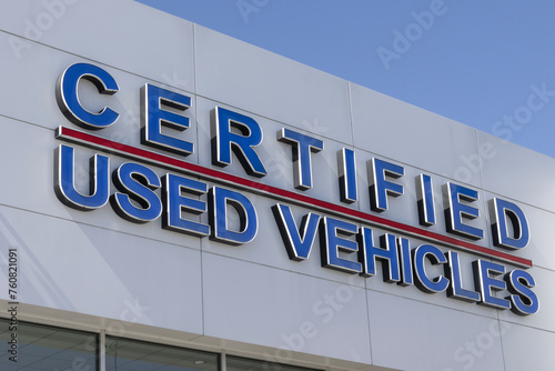 Certified Used Vehicles banner at a used car dealership for internet or website. Used cars are in high demand.
