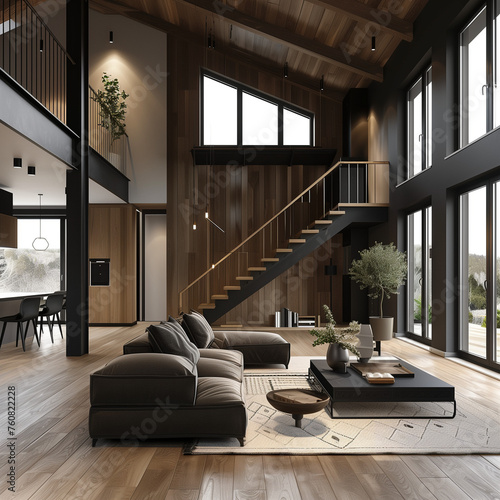 modern architecture design 3d render house luxury indoor projects